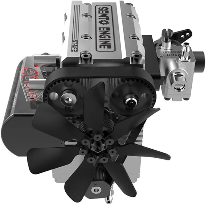 Kit$Educational Experiment Hobby Toy for Youth and Children(Silver) Helixsun SEMTO Engine ST-NF2 multifunctional cut voyage divide 7.0cc Mini Inline Double-Cylinder$Four-Stroke Air-Cooled Nitro Interal Combustion Engine Model 