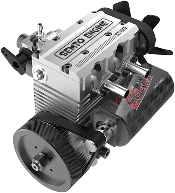 Kit$Educational Experiment Hobby Toy for Youth and Children(Silver) Helixsun SEMTO Engine ST-NF2 multifunctional cut voyage divide 7.0cc Mini Inline Double-Cylinder$Four-Stroke Air-Cooled Nitro Interal Combustion Engine Model 