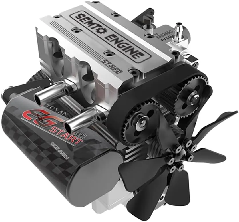 Kit$Educational Experiment Hobby Toy for Youth and Children(Silver) Helixsun SEMTO Engine ST-NF2 multifunctional cut voyage divide 7.0cc Mini Inline Double-Cylinder$Four-Stroke Air-Cooled Nitro Interal Combustion Engine Model 