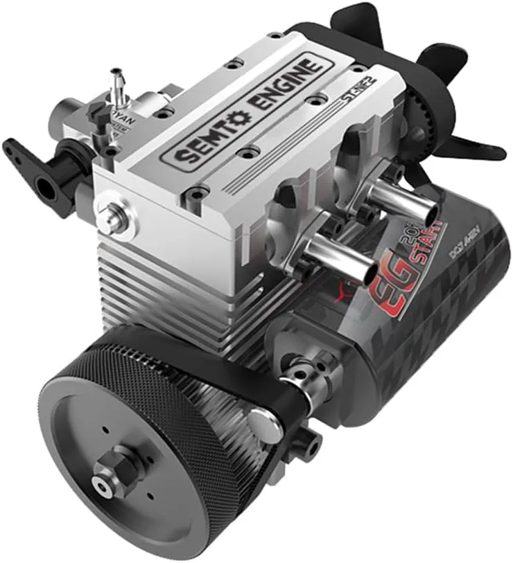 Kit$Educational Experiment Hobby Toy for Youth and Children(Silver) Helixsun SEMTO Engine ST-NF2 multifunctional cut voyage divide 7.0cc Mini Inline Double-Cylinder$Four-Stroke Air-Cooled Nitro Interal Combustion Engine Model 