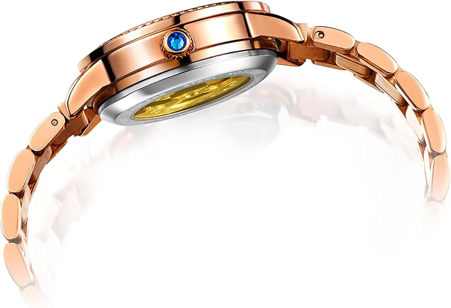 Ladies' brother cubism hide Watch BESTKANG Mechanical Watch for Women Stainless Steel Watch Automatic Diamond Luxury 