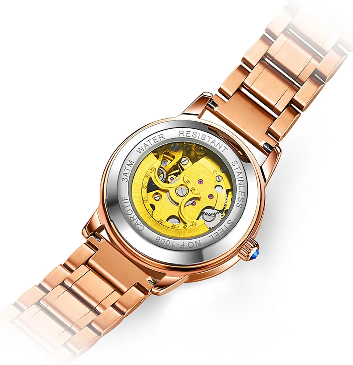 Ladies' brother cubism hide Watch BESTKANG Mechanical Watch for Women Stainless Steel Watch Automatic Diamond Luxury 