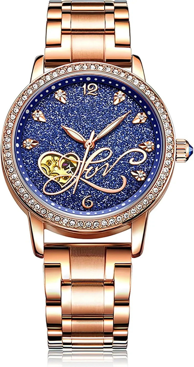 Ladies' brother cubism hide Watch BESTKANG Mechanical Watch for Women Stainless Steel Watch Automatic Diamond Luxury 