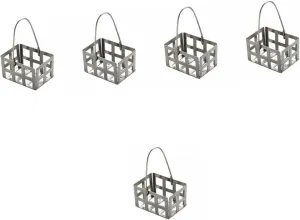 Landscape Decor Simulation Fruit and Vegetable Basket Lightweight and Dollhouse Ornament FAVOMOTO conversation 5pcs Miniature Metal Basket for 