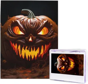 Lantern Puzzle - Challenging Puzzle Wooden Puzzle Unique Picture Puzzles for crowbar Birthday Party Gift 20.4" x 15 500 Piece Jigsaw Puzzles for Adults - Scary Grimace Pumpkin 