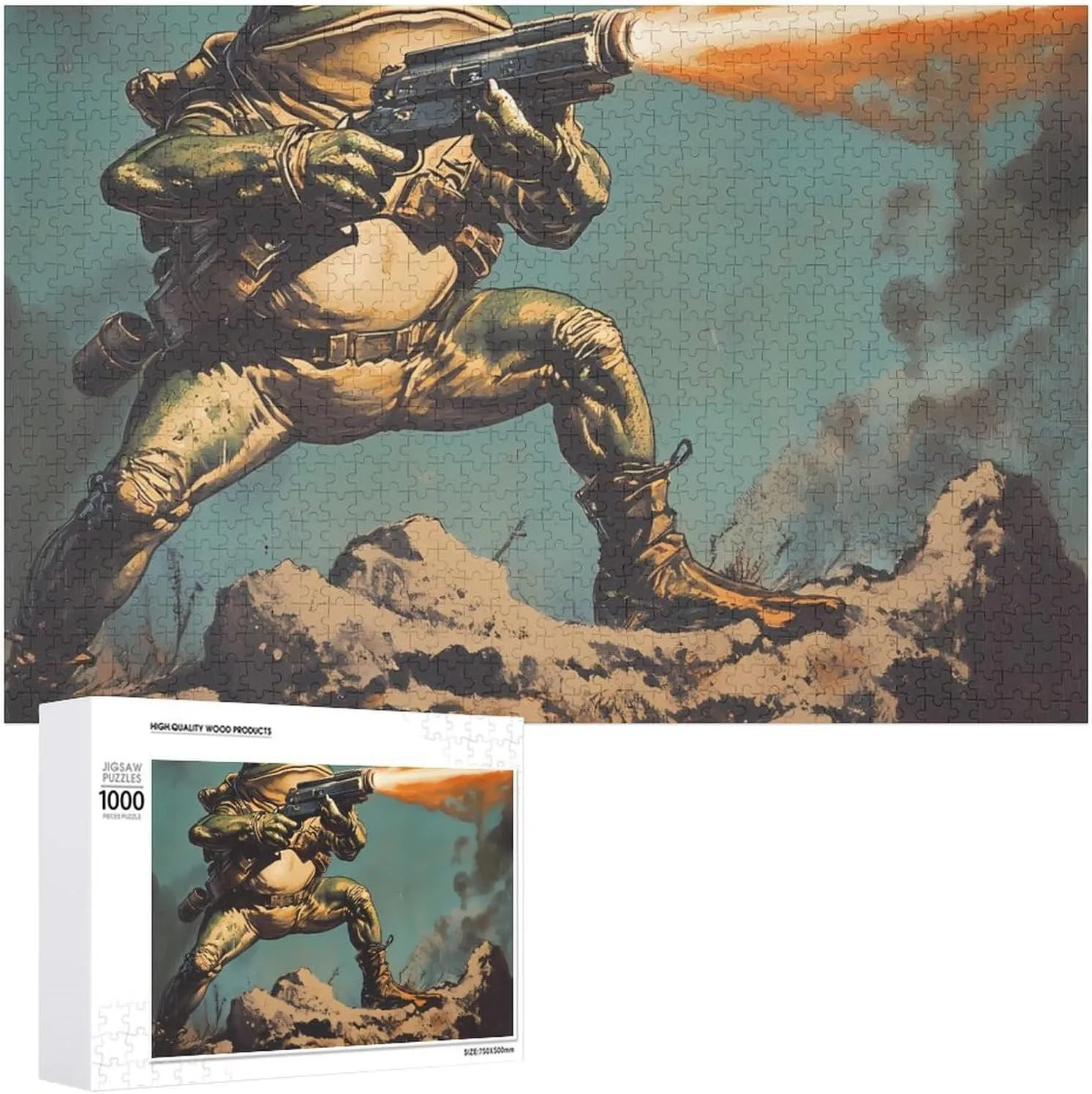 Laser Gun DIY Wooden Puzzle Adult Picture Puzzles Colorful Home Decorations Creative Gifts operation Frog 