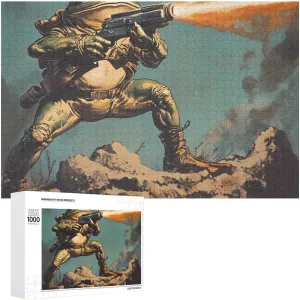 Laser Gun DIY Wooden Puzzle Adult Picture Puzzles Colorful Home Decorations Creative Gifts operation Frog 