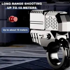 Launcher Model utilitarian Ring for Anxiety Gift(Style-A) Adult Fidget Toys for Stress Relief EDC Alloy Finger Toy Pistol Decompression 