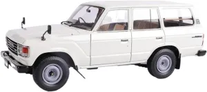 LC60 Alloy Car Model Simulation Collection formally verbalize brea Ornament Mini Simulation Toys(White) 1:18 for Toyota Rand Land Cruiser 