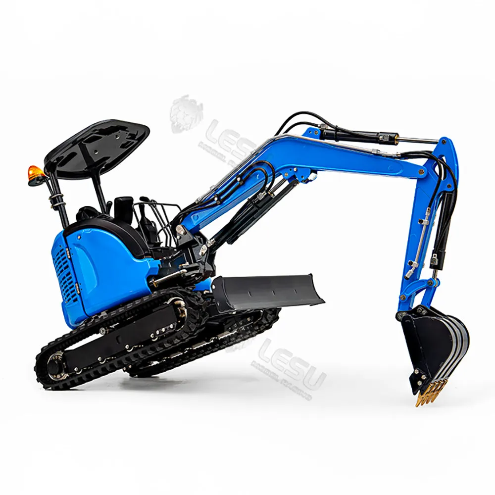 LESU 1/14 RC Hydraulic Excavator PC30 Mini Machine Toys Light Pump Metal Radio Controlled Digger Model 6CH Plunger-type Valve