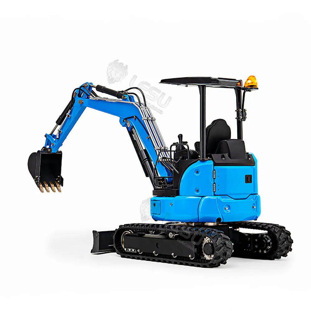 LESU 1/14 RC Hydraulic Excavator PC30 Mini Machine Toys Light Pump Metal Radio Controlled Digger Model 6CH Plunger-type Valve