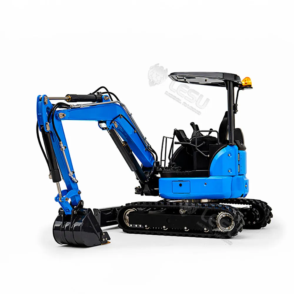 LESU 1/14 RC Hydraulic Excavator PC30 Mini Machine Toys Light Pump Metal Radio Controlled Digger Model 6CH Plunger-type Valve