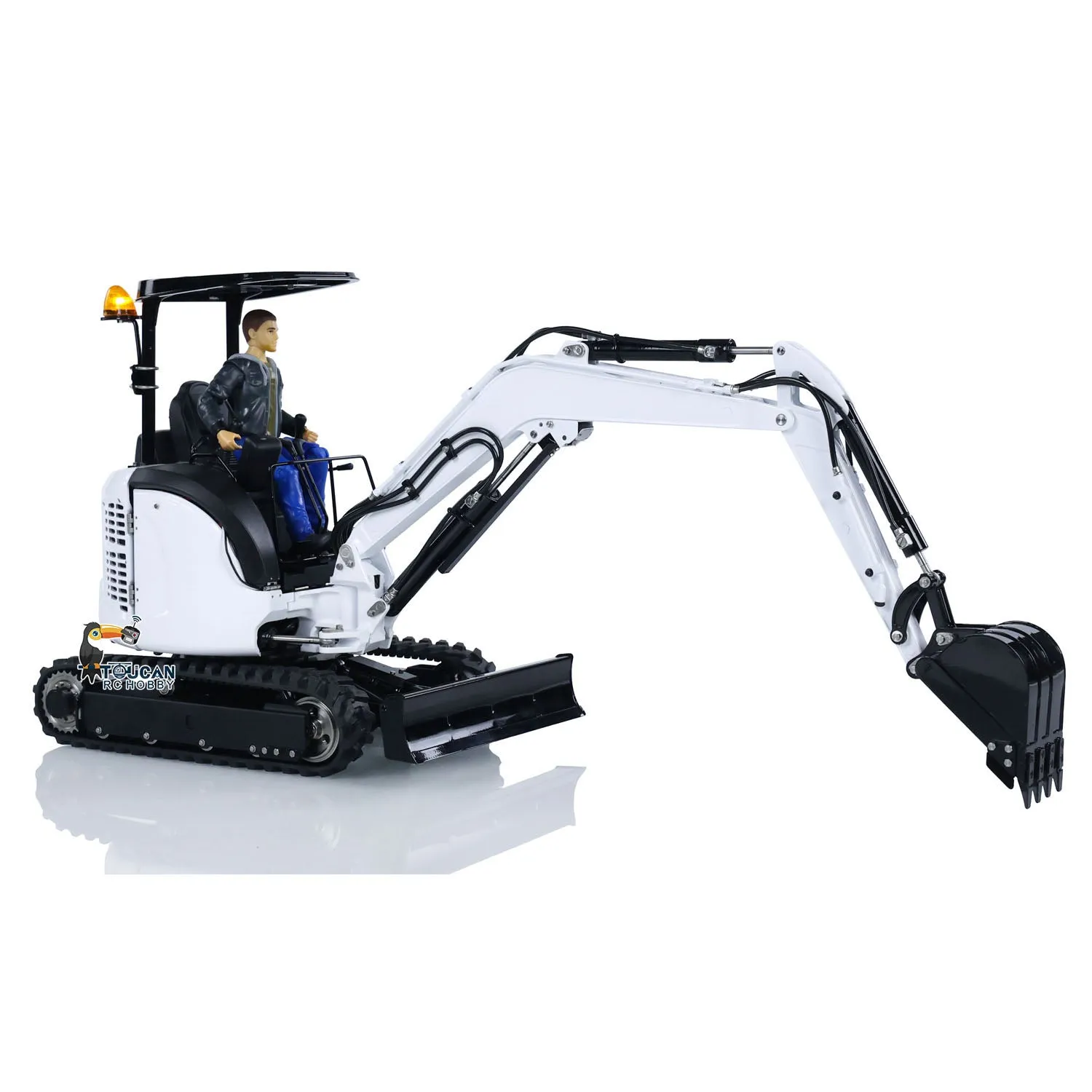 LESU 1/14 RC Hydraulic Excavator PC30 Mini Machine Toys Light Pump Metal Radio Controlled Digger Model 6CH Plunger-type Valve