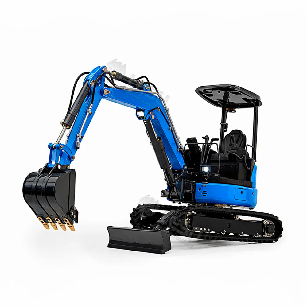 LESU 1/14 RC Hydraulic Excavator PC30 Mini Machine Toys Light Pump Metal Radio Controlled Digger Model 6CH Plunger-type Valve