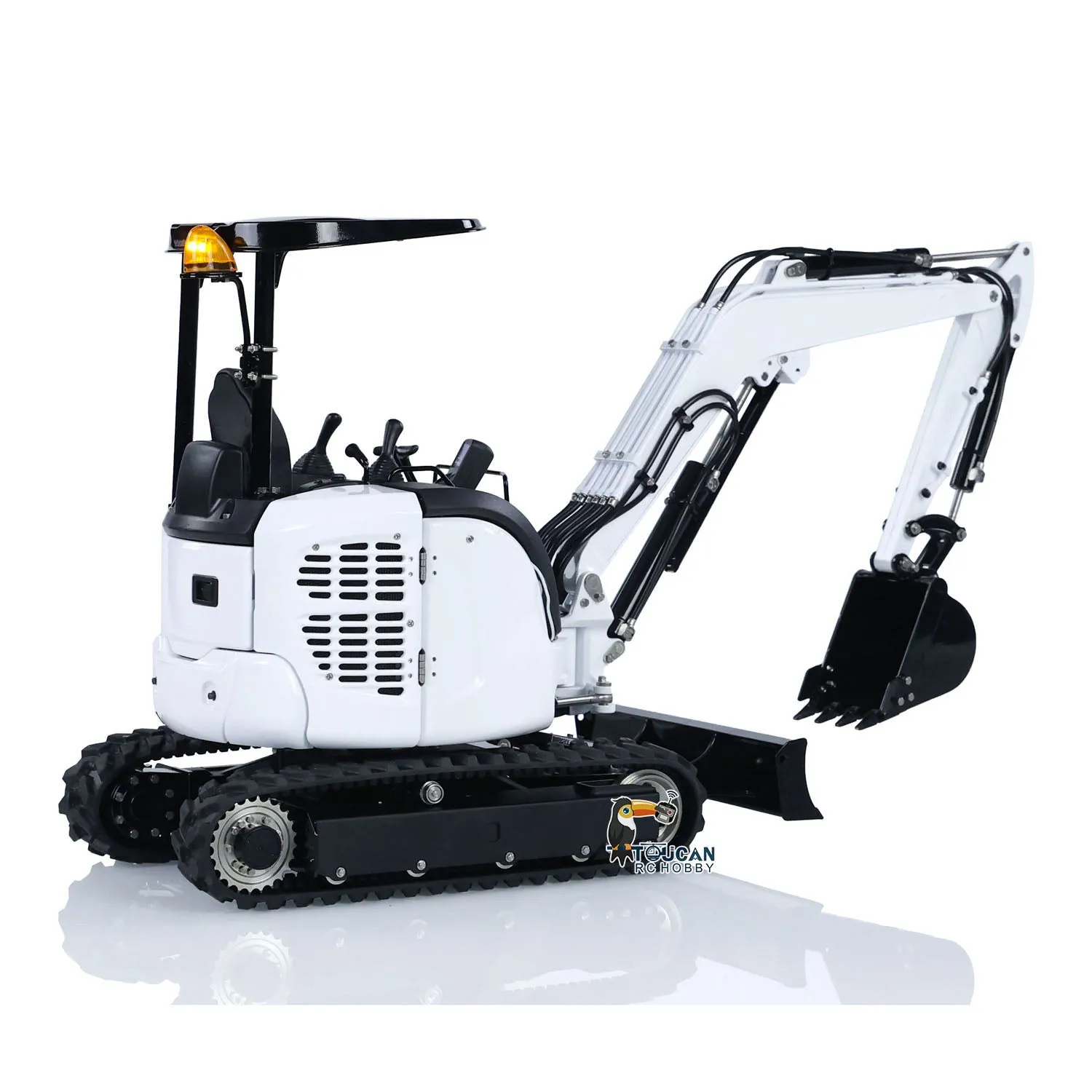 LESU 1/14 RC Hydraulic Excavator PC30 Mini Machine Toys Light Pump Metal Radio Controlled Digger Model 6CH Plunger-type Valve