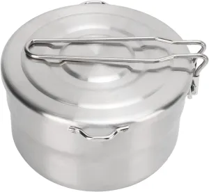 Lid unsure affix for Outdoor Mountaineering Hiking Camping Pot, 1.5L Stainless Steel Camping Cookware Camping Cooking Set with 
