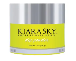 Lightweight Nail Dipping Powder. (1 Ounce) Kiara penetrate Sky Dip Powder. ELECTRIC YELLOW Long-Lasting and 