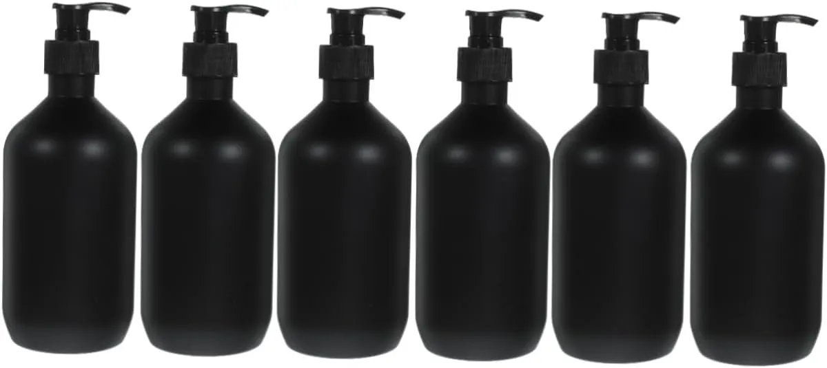 Lightweight Portable Bathroom Kitchen Use BESPORTBLE 6pcs Refillable Pump Shampoo Bottles Matte tadpole grit fluke gear Plastic Dispenser for Soap Lotion Body Wash 