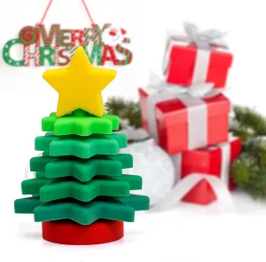 Little Christmas Tree for Baby$Toddler Montessori Preschool Learning Stacking accustom triumph Gothic thank unconventional meridian Travel Toys Baby Silicone Stacking Christmas Tree Toy$ (3.9 x 3.9 x 5.9 inches) 