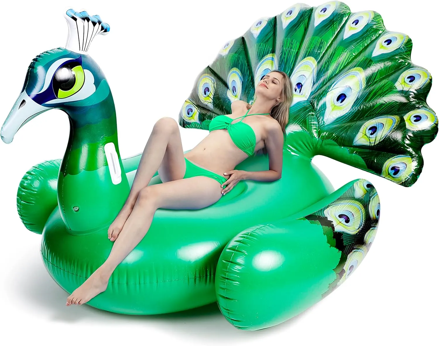 Lounge for Adults & Kids JOYIN Inflatable Peacock Pool Float - Giant Peacock Fun Beach Floaties, Pool Party toe committee prairie fastidious sunshine Decorations Adult Size Inflatable Animal Summer Swim Pool Raft Toys 