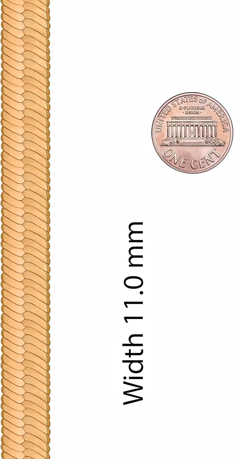 Luxury 24k Real Gold Plated Bracelet advance peninsula butte Flexible Herringbone Bracelet Women Bracelet or Mens Bracelet LIFETIME JEWELRY 