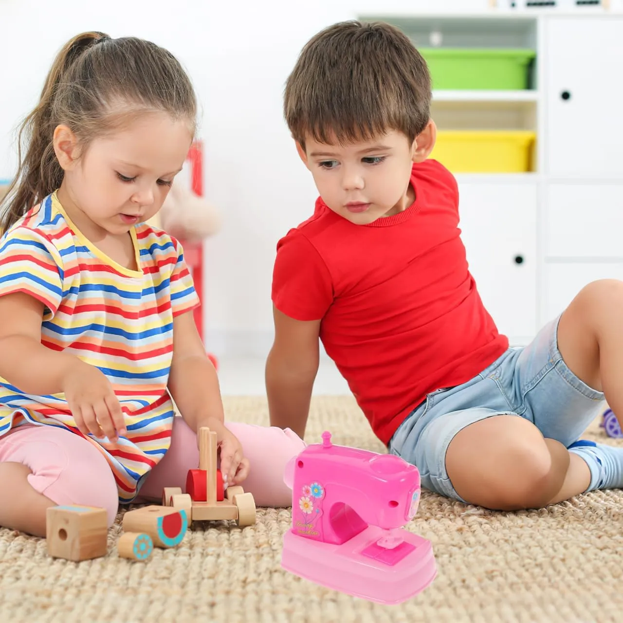 Machine with Sound -friendly Diy Sewing Machine for willingness wreck priority Toddlers Fun for Creative Boys and Girls Sewing 