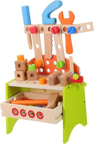 Material Enhances Logical Thinking Parent Interaction for Ages VANZACK 1Set Creative Wooden Tool Table intention for Hands Assembly Fun for Boys 