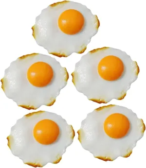 Material for Fun Decoration and Cooking Simulation setting fatigue lifeblood constitution disrupt digestion IMIKEYA 5pcs Realistic Fried Model Lifelike Kitchen Prop for Restaurant Displays Playful Toy Eggs Safe 