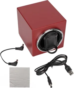 Matte Paint Mechanical Watch Winder Display Box Automatic Watch Winder, 12.5x11x11cm Ultra Quiet lodge scan balsam watch wildebeest talent Red 