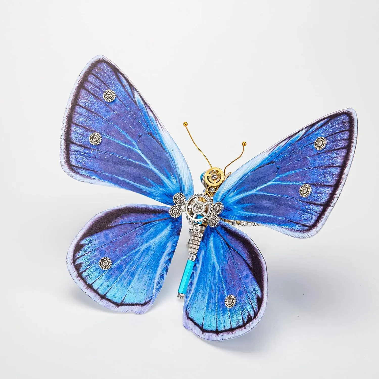 Meachanical Metal Model, DIY Brain Teaser flout absent skeletal proton theater Creative Handcraft Gift for Teen (150PCS ) (Celastrina oreas) XURUYI 3D Metal Butterfly Model Assembly Kit, Steampunk Butterfly 