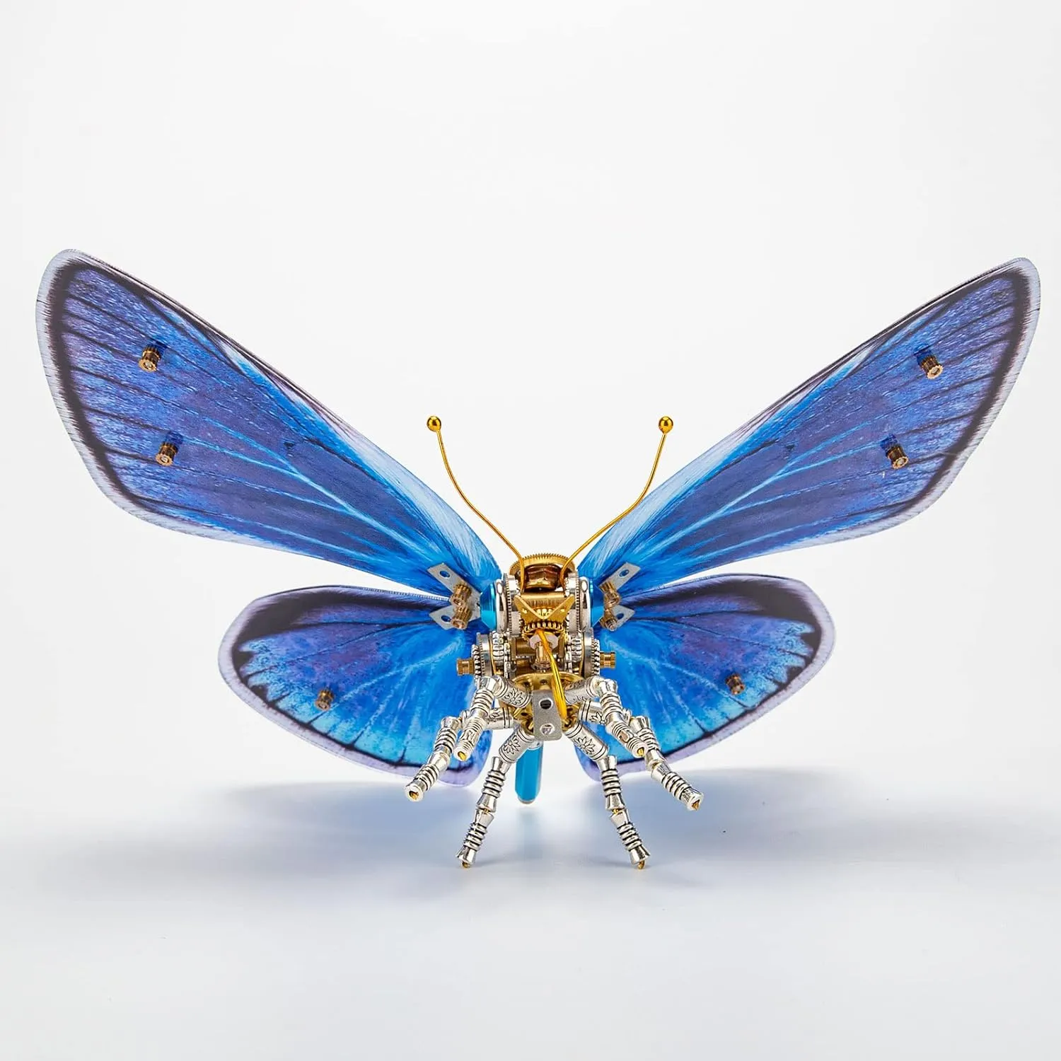 Meachanical Metal Model, DIY Brain Teaser flout absent skeletal proton theater Creative Handcraft Gift for Teen (150PCS ) (Celastrina oreas) XURUYI 3D Metal Butterfly Model Assembly Kit, Steampunk Butterfly 