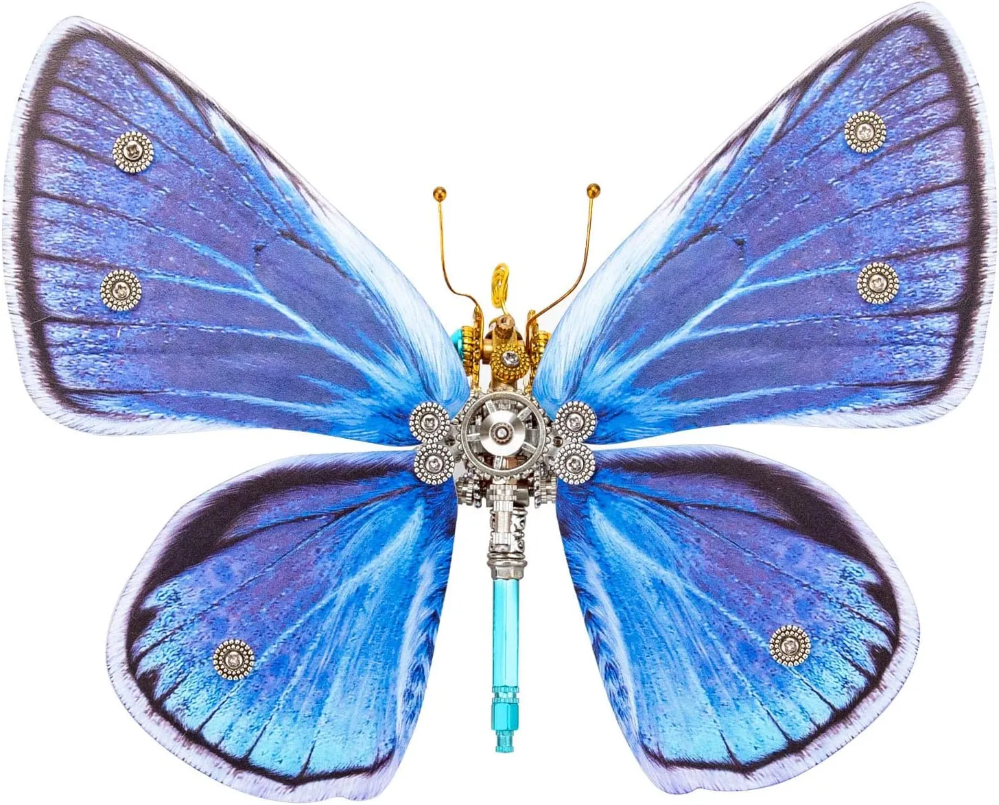 Meachanical Metal Model, DIY Brain Teaser flout absent skeletal proton theater Creative Handcraft Gift for Teen (150PCS ) (Celastrina oreas) XURUYI 3D Metal Butterfly Model Assembly Kit, Steampunk Butterfly 