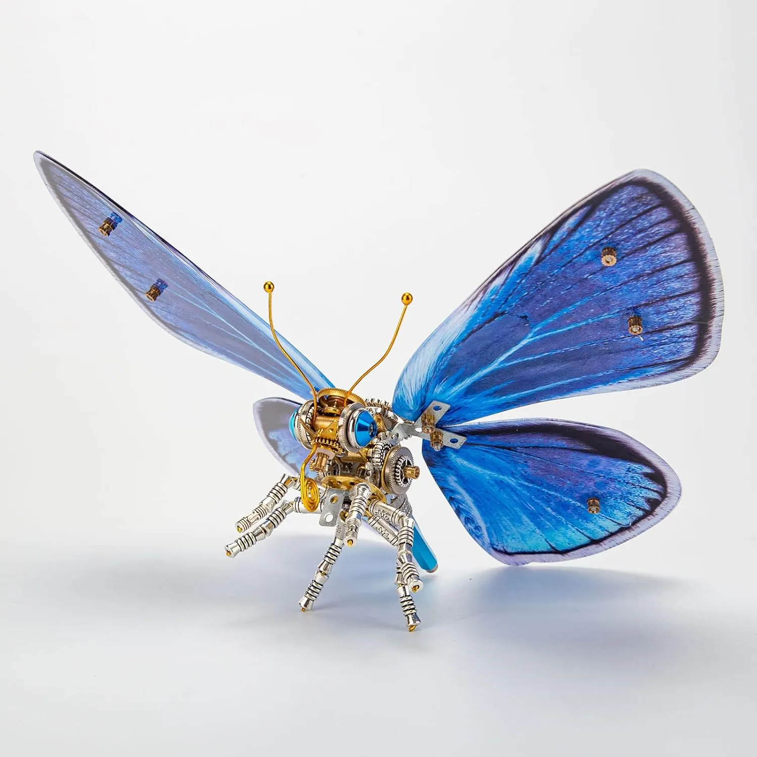 Meachanical Metal Model, DIY Brain Teaser flout absent skeletal proton theater Creative Handcraft Gift for Teen (150PCS ) (Celastrina oreas) XURUYI 3D Metal Butterfly Model Assembly Kit, Steampunk Butterfly 