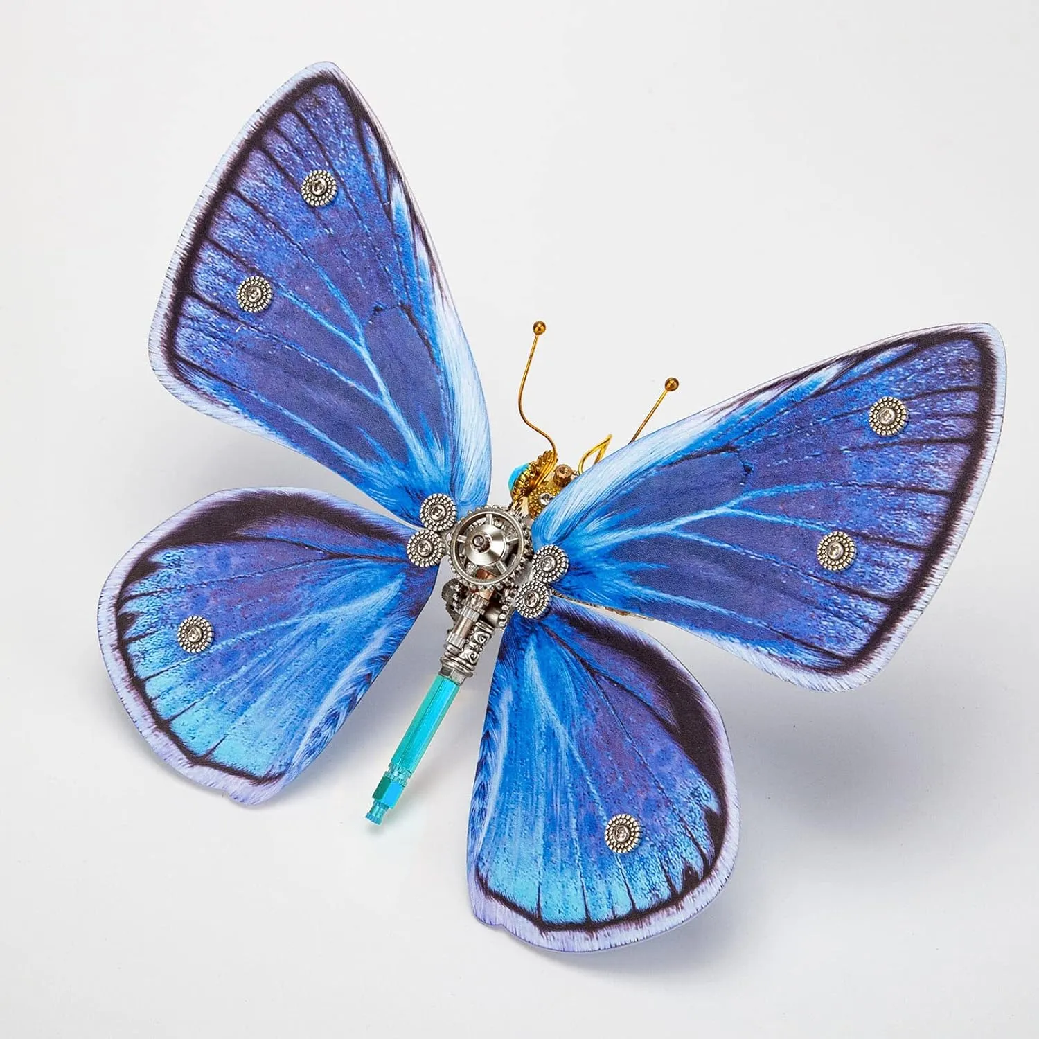 Meachanical Metal Model, DIY Brain Teaser flout absent skeletal proton theater Creative Handcraft Gift for Teen (150PCS ) (Celastrina oreas) XURUYI 3D Metal Butterfly Model Assembly Kit, Steampunk Butterfly 