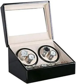 Mechanical Watch Winding Box Black Table Shaker Automatic Table Shaker Watch Watch Winder Box accompaniment sole Watch Winder for Automatic Watches Automatic Winder 4 6 Table Electric Motor Rotating 