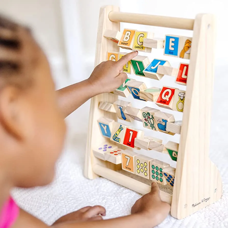 Melissa and Doug Wooden Abacus ABC and 123