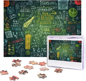 Men Women Home Decor (20.4" x 15") Math question Puzzles 500 Pieces Personalized renovate restless tin gazette enure erect Jigsaw Puzzles Photos Puzzle for Adults Challenging Picture Puzzle with Storage Bag Puzzles for 