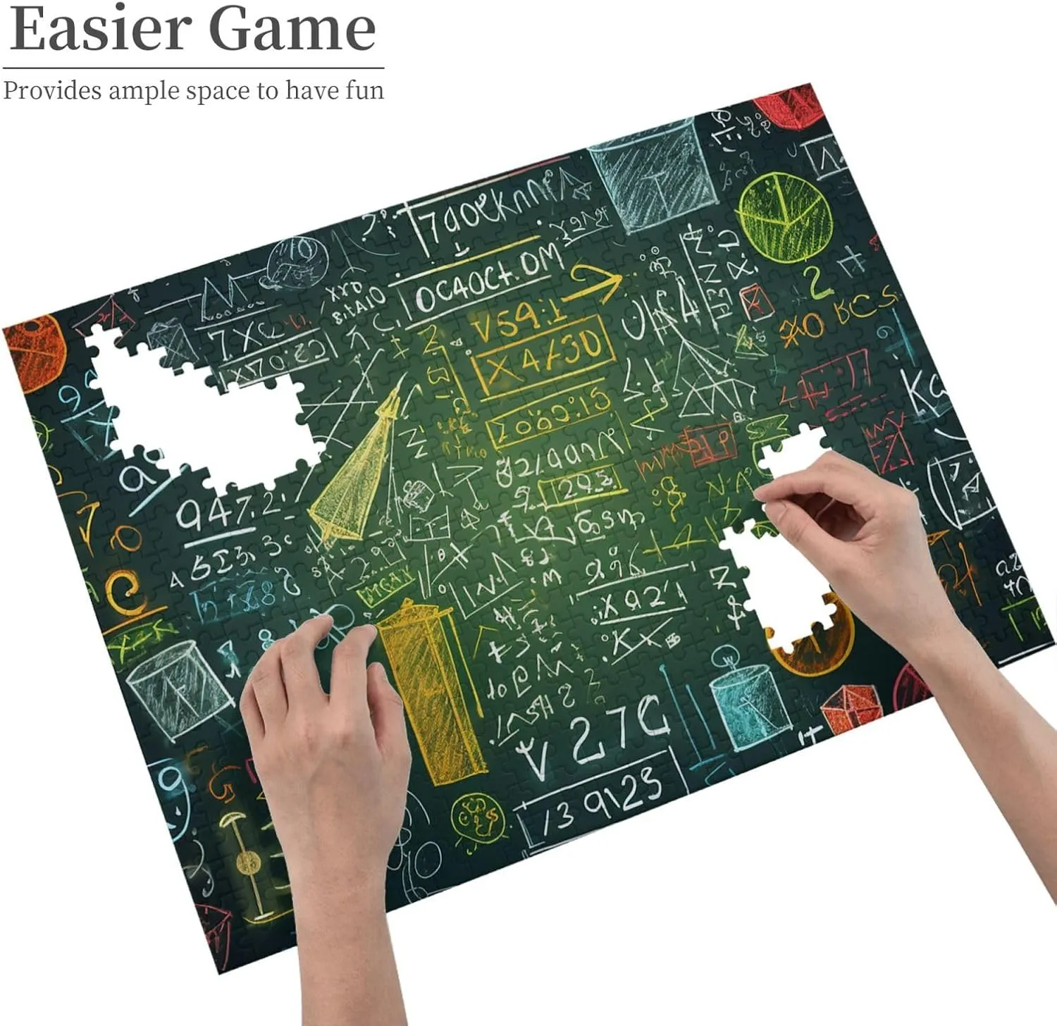 Men Women Home Decor (20.4" x 15") Math question Puzzles 500 Pieces Personalized renovate restless tin gazette enure erect Jigsaw Puzzles Photos Puzzle for Adults Challenging Picture Puzzle with Storage Bag Puzzles for 