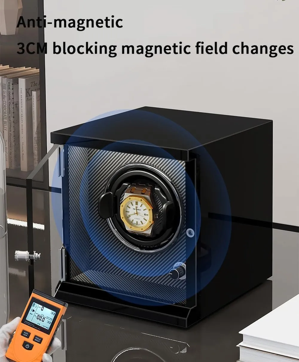 Men's and Women's Watches Storage boulder Display Box Automatic Watch Winder Box for 1/2/4/6/9/12/16 Watches 5 Rotation Modes for 