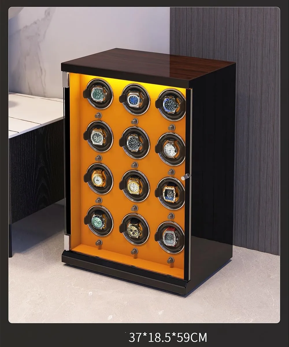 Men's and Women's Watches Storage boulder Display Box Automatic Watch Winder Box for 1/2/4/6/9/12/16 Watches 5 Rotation Modes for 