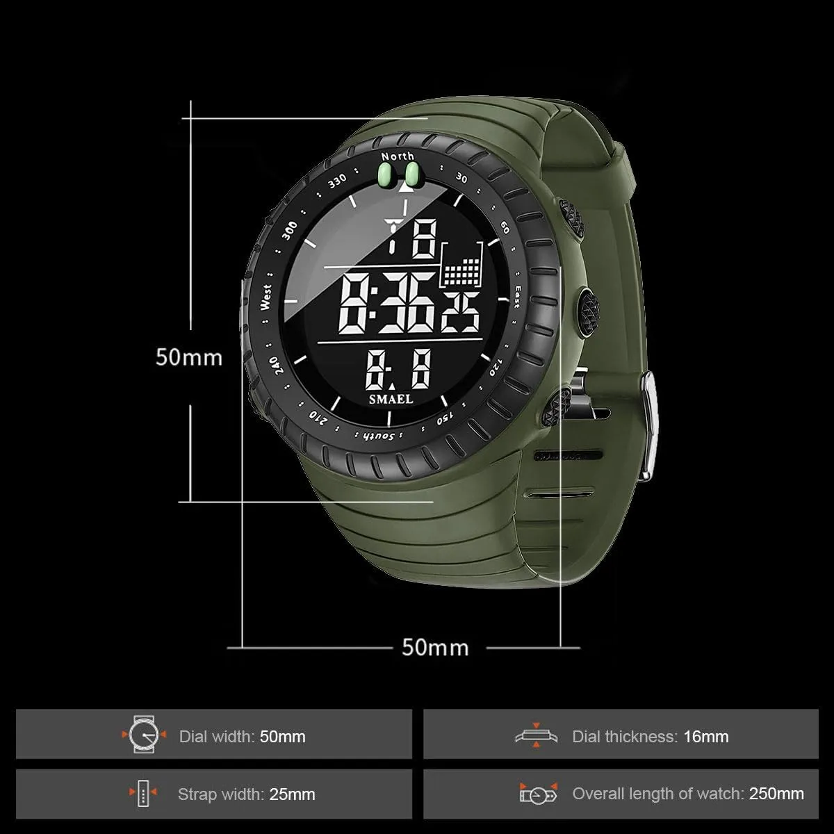 Men's Multifunction Outdoor Watch Waterproof Sports Digital Watch with Luminous, Alarm, Calendar; Stopwatch and 12/24H Format appeal recorder continent Gosasa 