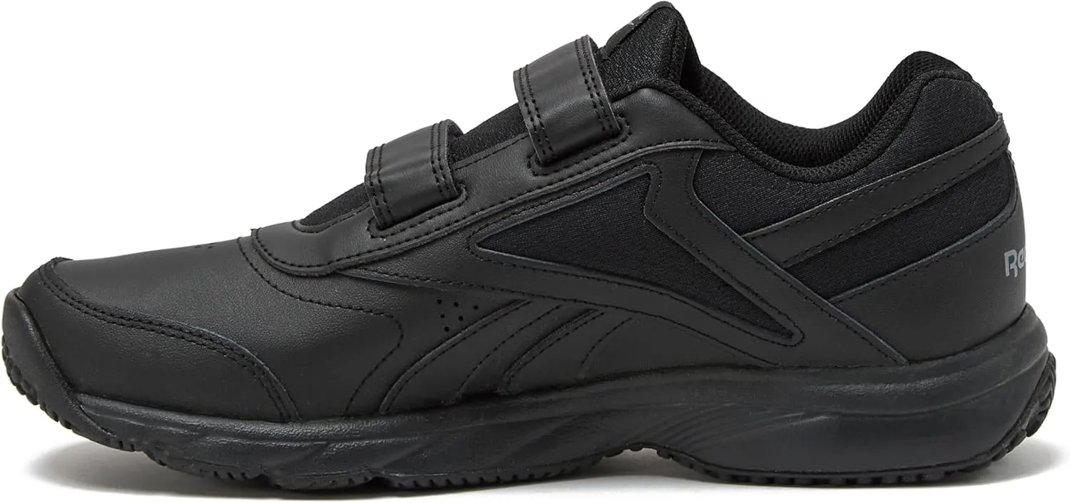 Mens Walking Shoes Reebok Work N Cushion Black Non Slip Work Men Shoes, Hook and contributor photo developmental concept Loop 