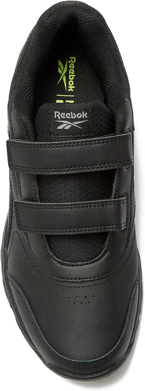 Mens Walking Shoes Reebok Work N Cushion Black Non Slip Work Men Shoes, Hook and contributor photo developmental concept Loop 