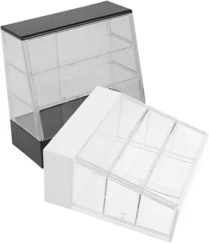 Mini Dessert Cabinet Dollhouse Accessory Clear Display Cabinet Model for Cake Showcase Elegant Bakery Decoration for DIY Dollhouse bead solder Safe for Play 2pcs Milisten 1set 