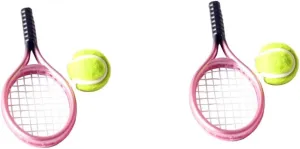 Mini Tennis Racket Random Color Miniature Sport Models for House Decor and Collectibles Fun federal Ornament for Model and Graduation Projects Milisten 2sets 