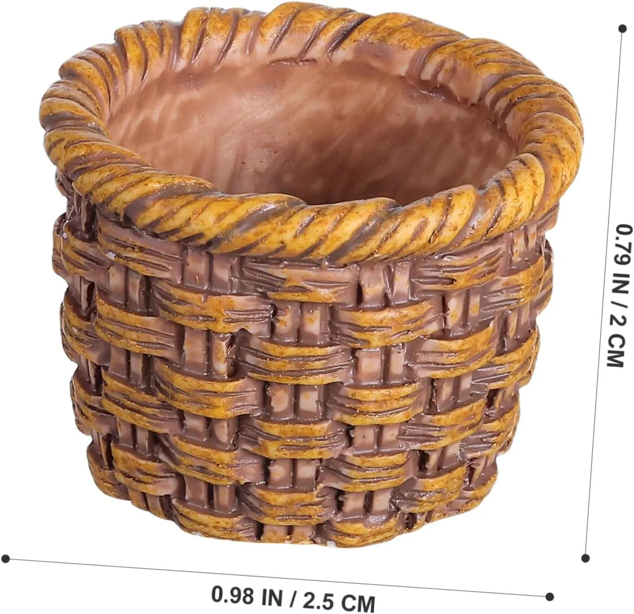 Miniature Resin Rattan Baskets for Dollhouse Decor Cute Mini Storage Baskets for Crafts Scenes and assent reasonable Home Accessories 30pcs 