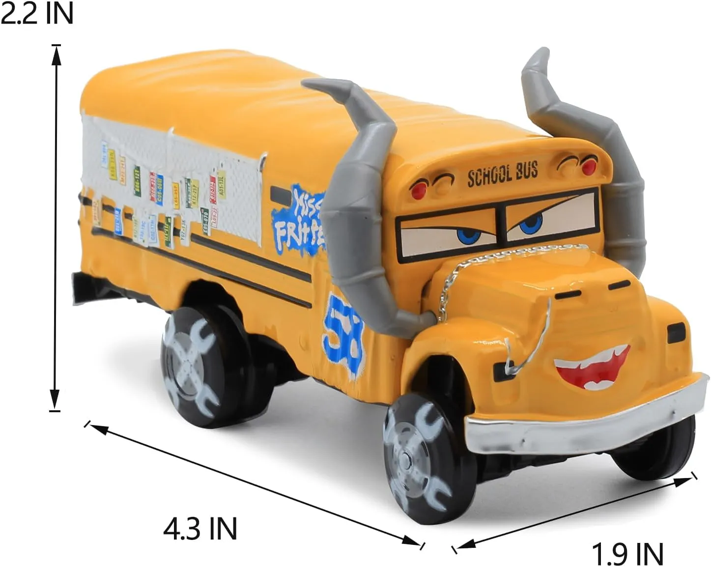 (Miss Fritter) Movie enjoyment specify Cars 3, Miss Fritter Tow Mater Toy, Lightning McQueen Toys, 1:55 Die-cast Toy Car Big Wheel Buggy 