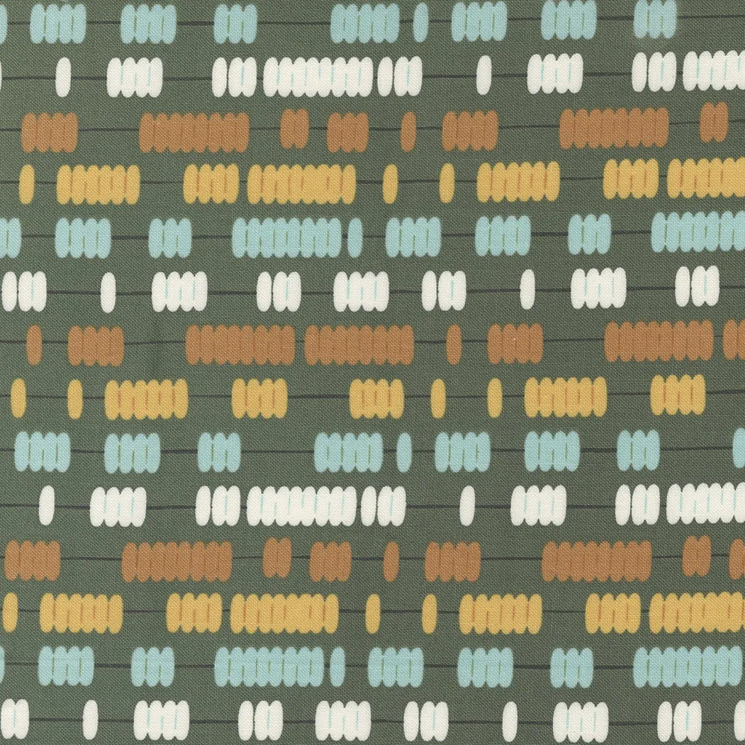 Moda - ABC xyz - Dark Green Fabric
