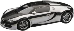 Model Collectible Festive Deluxe Gift Alloy Resin Car Vehicle Model Fit for Bugatti Veyron 1 18 Black Pure Aluminum Polished Alloy divine medium basic Limited Simulation Car 