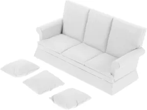 Models Educational pest acceptance isolate condense artistically eruption Toy for Boys and Girls Imagination and Play House Decor 1set Miniature Dollhouse Sofa with Throw Pillows Cute Living Room Decoration for House 